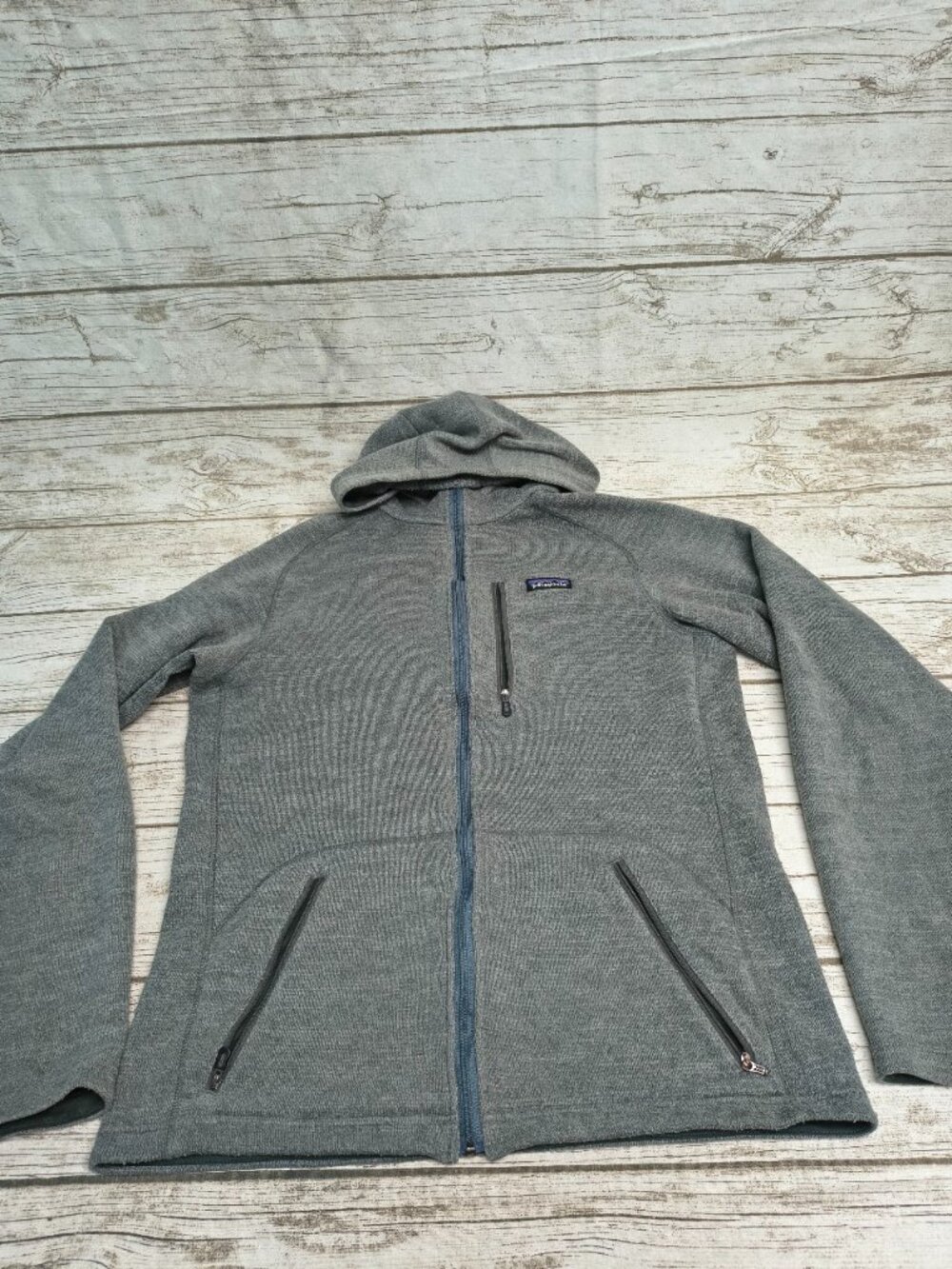 Patagonia Gray Full Zip Fleece Jacket Sweater Men Size Medium
